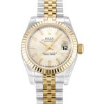 Replica Rolex Datejust Lady 179173 Steel & Yellow Gold Case With Silver Baton Dial Automatic Movement