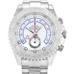 Replica Rolex Yacht-Master II 116689 White Gold Case With White Baton Dial Automatic Movement