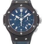 Replica Hublot 44mm 301.CI.5190.GR Ceramic – Black Case With Blue Baton Dial Quartz Movement