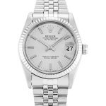 Replica Rolex Mid-Size Datejust 68274 Steel Case With Silver Baton Dial Automatic Movement