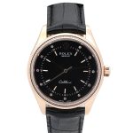 Replica Rolex Cellini 5310 Yellow Gold set with Diamonds Case With Black dial Dial Quartz Movement