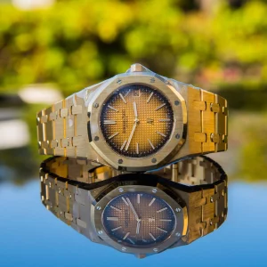 Replica Audemars Piguet Royal Oak 16202BA.OO.1240BA.01 Yellow Gold Case Yellow Dial