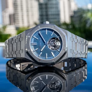 Replica Audemars Piguet Royal Oak 26730ti titanium Case Blue Dial