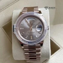 Replica Rolex Day-Date 228235 Rose Gold Case Pink Dial